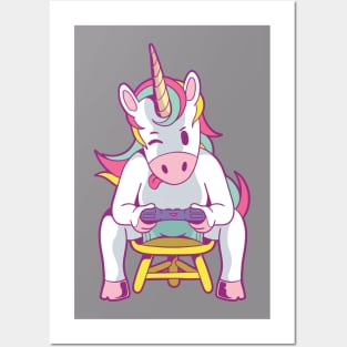 Unicorn Gamer Posters and Art